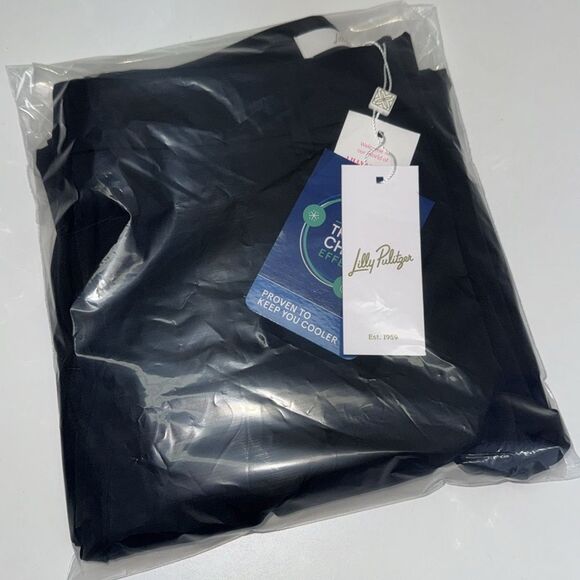 🔥 Lilly Pulitzer travel trouser upf 50+ Black Chinos Sz 2 New - Picture 8 of 13
